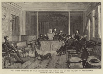 De recente verkiezingen in Spanje, het stembusonderzoek bij de Academie voor Jurisprudentie door Alphonse Adolphe Bichard